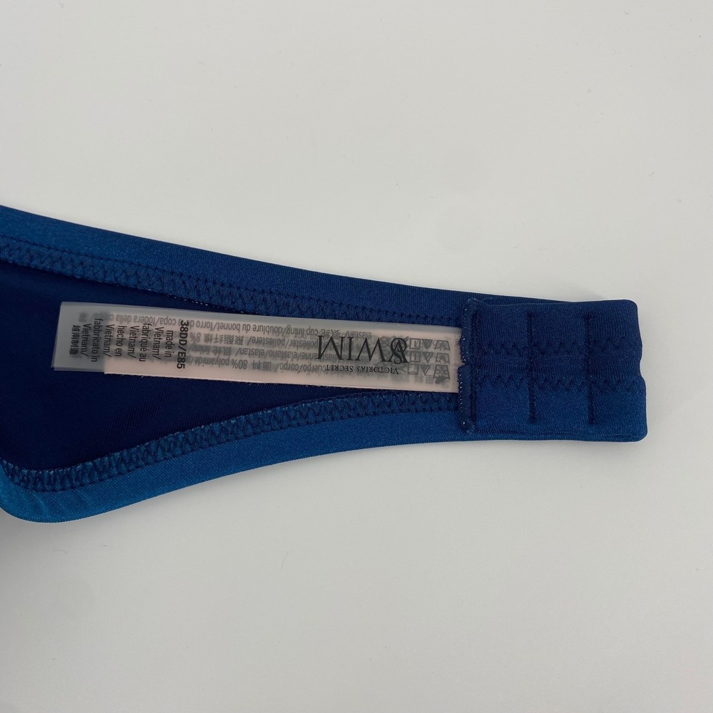 Victoria's Secret Bikini Top Womens 38DD Blue Ombre Push Up Underwire Swim  NWT - Picture 6 of 10
